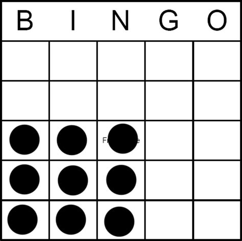 block of 9 bingo pattern